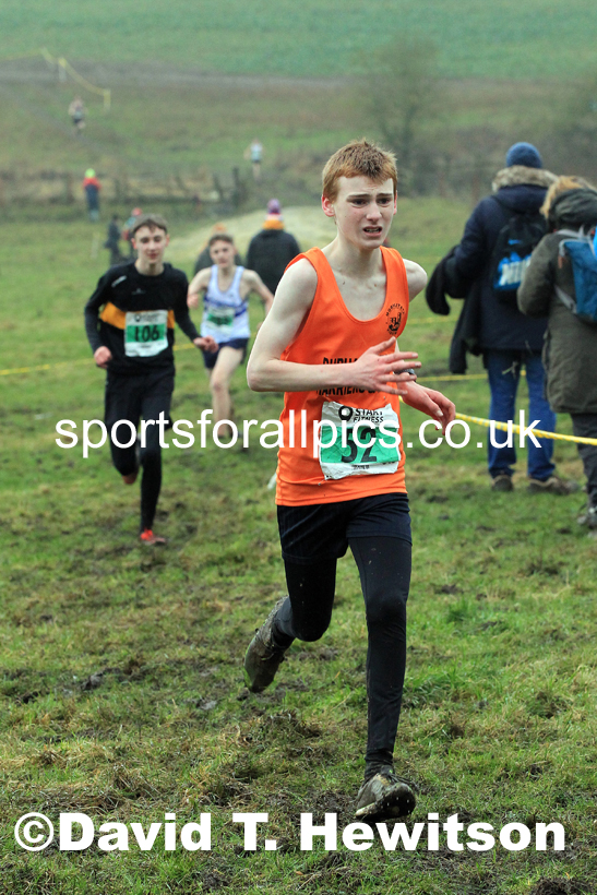 Boys under-15s 2022 North Eastern Harrier League, Thornley Farm, Peterlee, County Durham. Photo: David T. Hewitson/Sports for All Pics